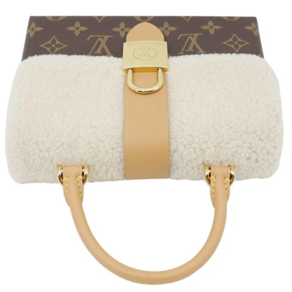 Louis Vuitton  Locky BB Monogram Shearling Crossbody Bag Beige - Picture 5 of 10